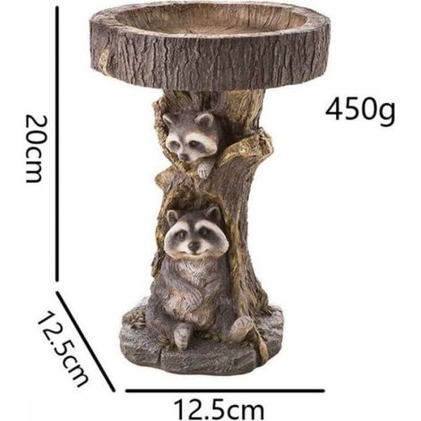 Bain D Oiseau - Résine - Extérieur - Résistant Aux Intempéries Et À La Rouille - Pour Eau Ou Graines - 1 Pièce (1/4)