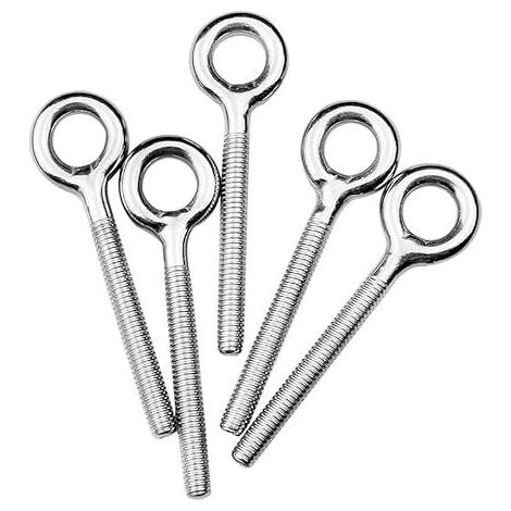 Bulloni ad occhiello M4 da 10 pezzi, bulloni ad anello saldati, anelli a vite, bullone con gancio ad occhiello per altalena da esterno
