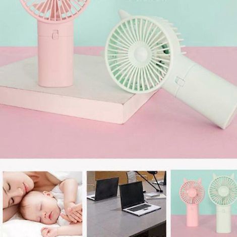 Extrem leiser tragbarer Ventilator, ideal für den Sommer, klein und sowohl für den Innen- als auch für den Außenbereich geeignet. (1/4)