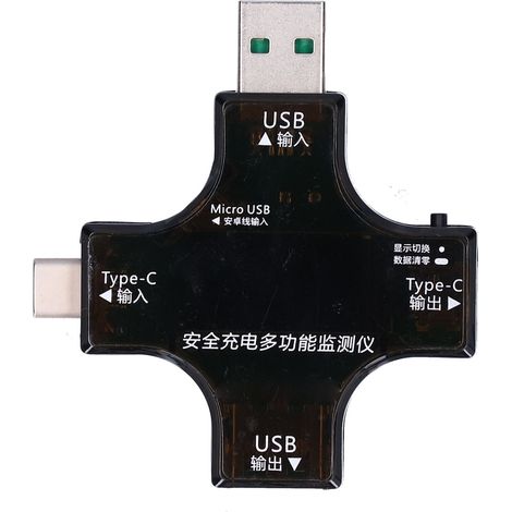 Testeur USB PD Bluetooth Compteur de capacité batterie écran numérique Multimètre détecteur courant tension (1/5)
