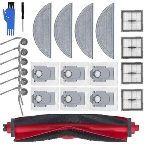 NALOOKAMIC Pièces détachées pour aspirateur Roborock Q10 S5 / Q10 S5+ / Q10 X5 / Q10 X5+ / Q10 VF / Q10 VF+ : brosse, filtre, chiffon de nettoyage, sac à poussière (1/4)