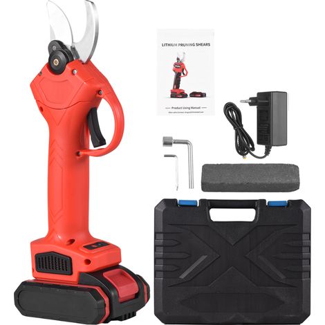 Sécateur électrique sans fil professionnel 16,8 V pour la taille et l'élagage des branches de jardin, avec une batterie rechargeable de 2000 mAh. (1/5)