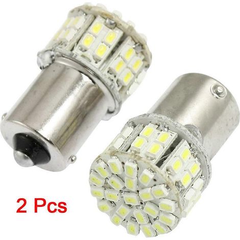 Lot de 2 ampoules LED BA15S 1156 1141 pour feux arrière, stop et clignotants de voiture, 50-1210 SMD, 12 V, blanches (1/5)