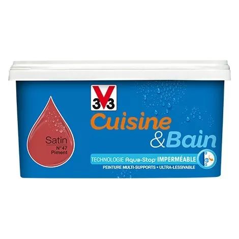 Peinture Cuisine & Bain V33 Piment n°47 2 L (1/2)