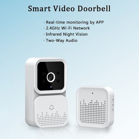 Decdeal Tuya – sonnette vidéo intelligente sans fil, caméra HD, détection de mouvement PIR, alarme IR, sonnette de sécurité, interphone Wi-Fi pour maison et appartement