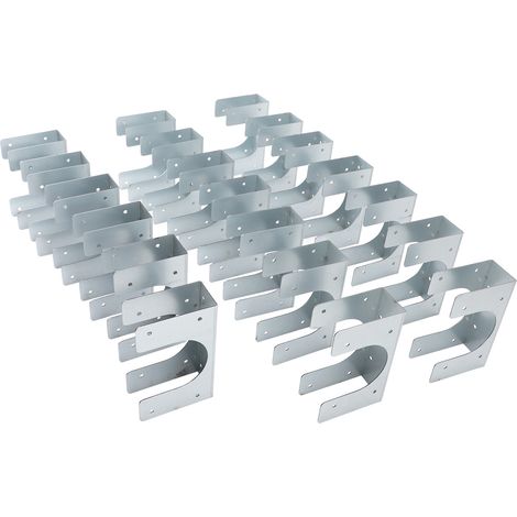 20 pièces sabots de renfort en métal pour montant bois unique, tuyaux jusqu'à 2-1/2 pouces, soutien additionnel (1/5)