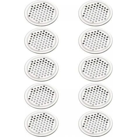 (53mm) 20 Pieces Round Stainless Steel Ventilation Grille, Circular Ventilation Cover for Cabinets and Cupboards, Exhaust Air Vent, Kitchen Furniture Vent (1/4)