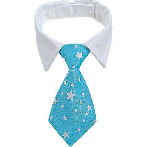 Kätzchenhalsband, elegante Fliege, verstellbare Leine für Katzen und Hunde, hellblaues Pentagrammmuster, modisches Haustieraccessoire