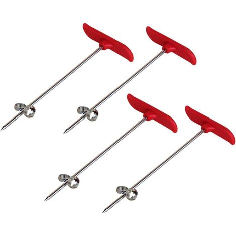 4 Stück Roter Spiralschneider auf Edelstahl und Kunststoff Leichter Gemüseschneider mit (1/5)