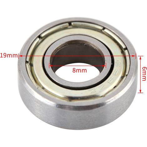 SUNXURY 10 pezzi Mini cuscinetti a sfera Cuscinetto flangiato schermato resistente al calore Cuscinetto in acciaio multiuso durevole 698ZZ 8x19x6mm (698ZZ (8x19x6mm)) (1/5)