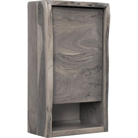 mensola in legno di Acacia 40x20x70 grigio scuro laccato PURE ACACIA 602