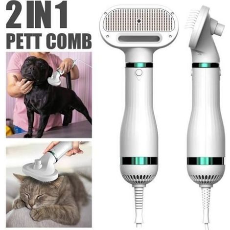 Universelles Trocken- und Pflegeset für Katzen und Hunde + Schiebekamm/Bürste. Auch für Kätzchen geeignet. 2-in-1-Set.