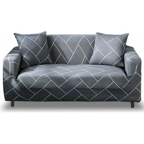 Housse Canape Extensible, 2 Places avec Accoudoirs Housse de Canapé, Housse Protection avec 1 Housses de Coussin(A) (1/4)