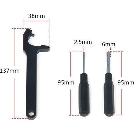 Poinçon hexagonal, kit d'outils Glock, outil pour rétroviseur avant, outil de retrait de plaque magnétique (1/4)