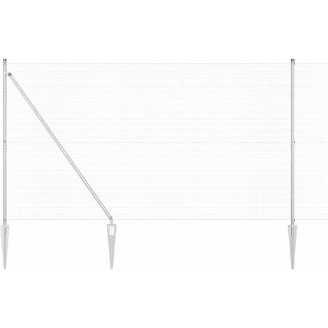 Maison Exclusive - Schweißdrahtzaun mit Spikes 50 x 1,6 m (B x H)