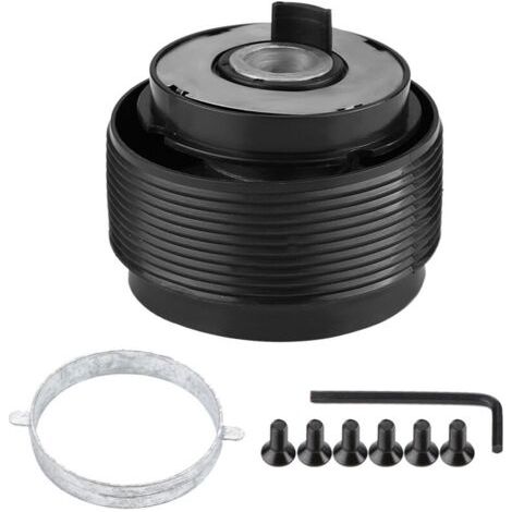 Eosnow Kit d'adaptateur de dégagement rapide de moyeu de volant de voiture en alliage d'aluminium (1/4)