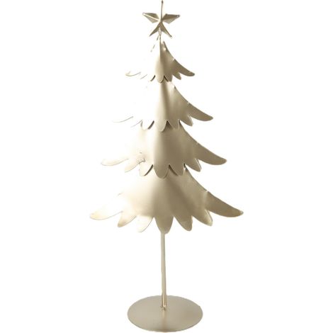 TrendLine Deko Tannenbaum Metall 20,5 x 10,5 x 42,5 cm champagner
