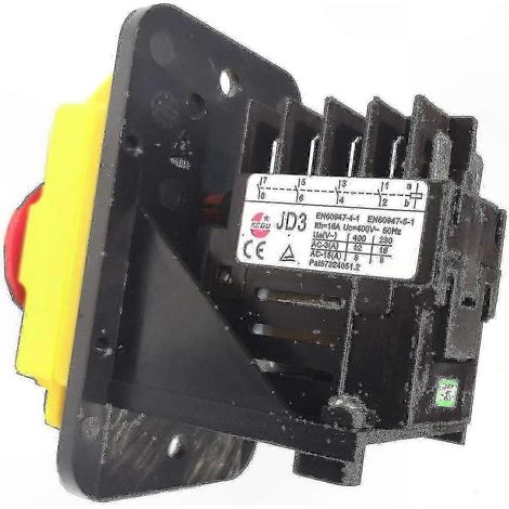 Interrupteur à bouton-poussoir industriel étanche à semelle Jd3 Kjd11 Kedu 10 broches 24V 250V 400V avec relais