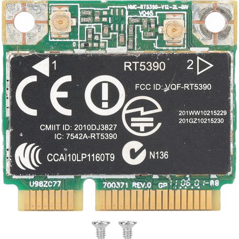 Adaptateur Wi-Fi de carte réseau sans fil pour ordinateur HP RT5390 SPS 630703001 Mini PCIE 802.11N.