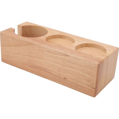 Umweltfreundlicher Kaffeefilterhalter aus Buchenholz, hölzerner Kaffeestampferständer für Zuhause oder die Bar (1/5)
