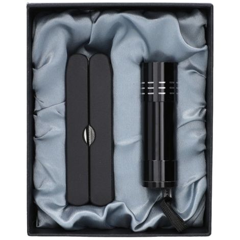 Set de regalo Gentelo 2 en 1 con alicates combinados y linterna, color negro. (1/5)