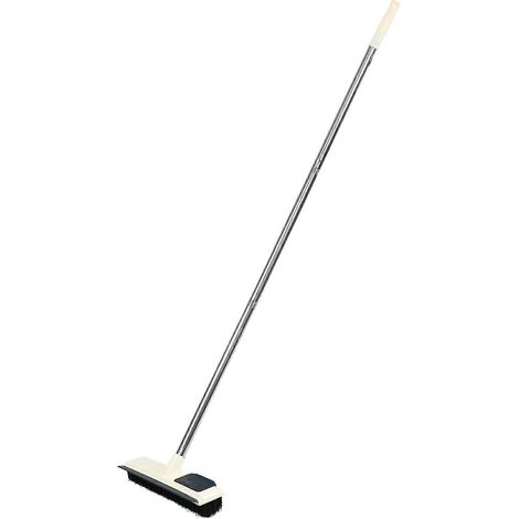 Brosse de nettoyage de sol, brosse de nettoyage de salle de bain avec long manche-120X23X6.5CM-White (1/2)