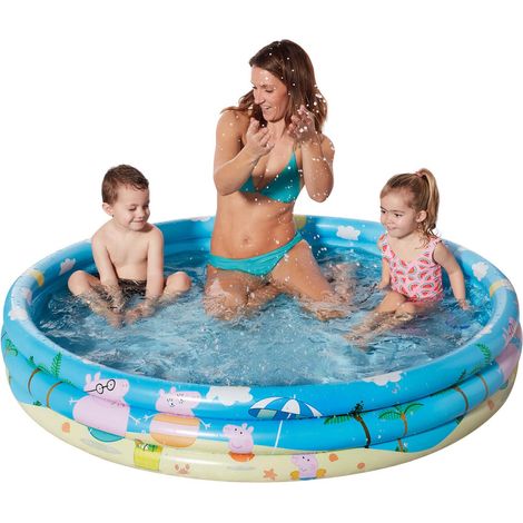 Peppa Pig Wutz 3-Ring Pool Kinder Planschbecken 150x25cm Happy People (1/3)