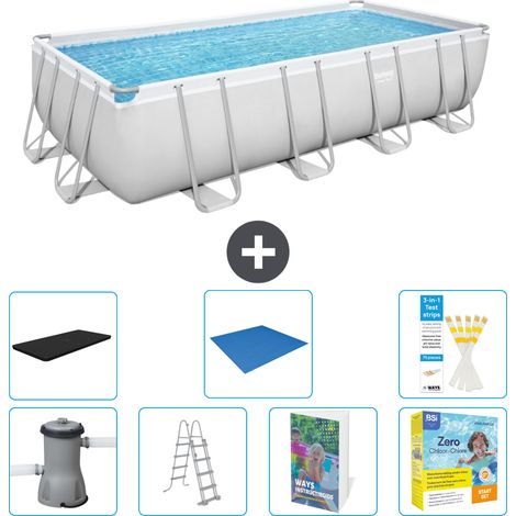 Bestway Bestway Power Steel Rectangulaire - 488x244x122 cm - 8-pièces  S546