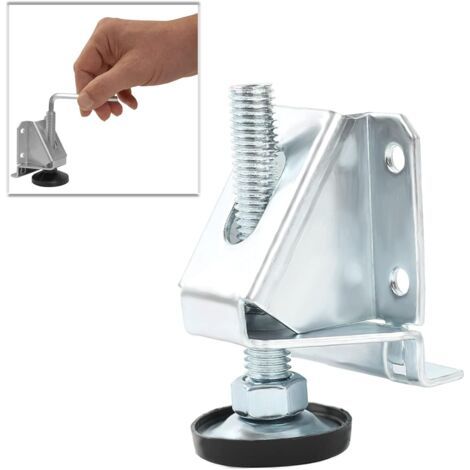Lot de 4 pieds de meubles réglables M10 Pieds de meubles robustes avec écrous de sécurité pour tables, étagères, armoires, plans de travail (1/4)