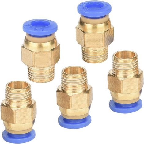 Schnellkupplung für Pneumatik, passend für Steckschlüssel – G1/8″-Gewinde × 6 mm Spitze – 5er-Packung aus verchromtem Messing