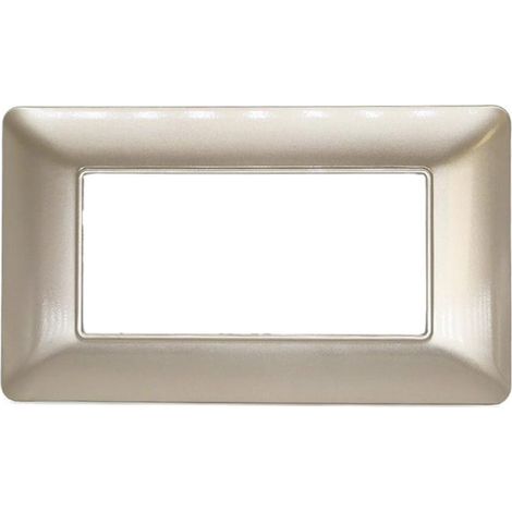 Placchetta per interruttore a 4 posti champagne cassetta 504 compatibile con btcino matix supporto cover (1/2)