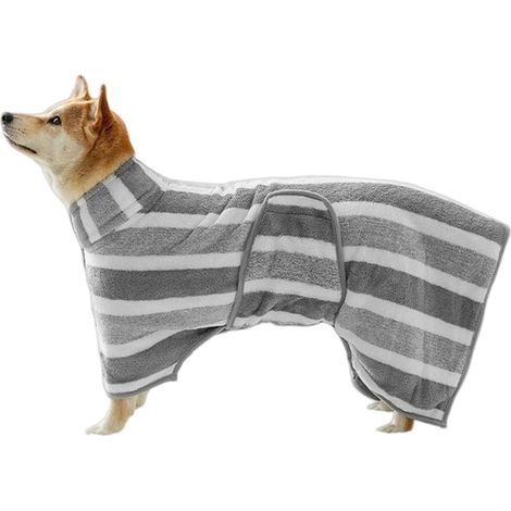 Couverture en portable pour animaux de compagnie - Poncho de toilettage pour réchauffement, tissu peluche avec ceinture réglable et couverture de tête mignonne pour le lavage, le trempage