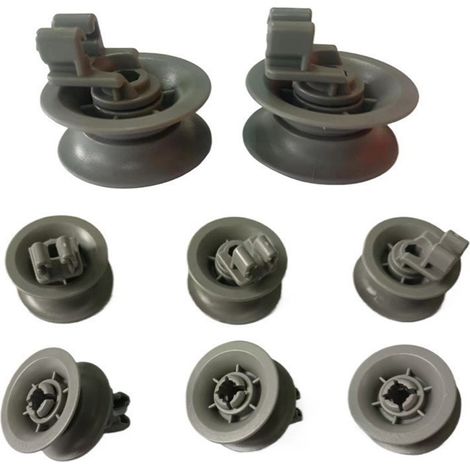 Roulettes de remplacement pour panier supérieur de lave-vaisselle - Lot de 8, compatibles avec Bosch, Siemens, Neff, Beko (1/5)