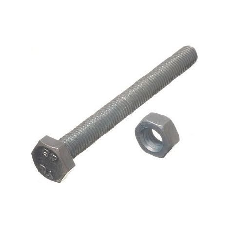 One Stop DIY Lot de 10 vis hexagonales de qualité 4,8 M10 100 mm BZP zingué