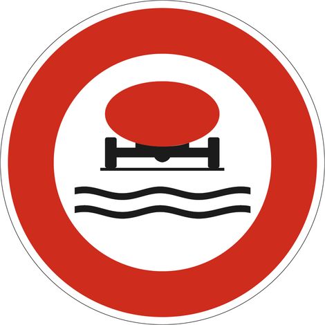 Panneau Accès Interdit aux Véhicules Transportant des Marchandises Polluant les Eaux B18b – 450 mm – Signalisation Ronde Sécurité Routière – Modèle Ecolign – Aluminium Rétro-réfléchissant NF (1/5)