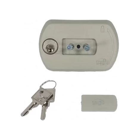 Somfy – Poignée de déverrouillage pour motorisation de portail coulissant Elixo Smart iO – Remplacement sécurisé avec 2 clés – Accessoire technique