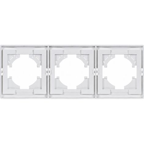 Plaque cadre 3 postes 80215.4mm série SK en PC ignifuge blanc toucher doux 25 × 11 × 8 cm – Livraison gratuite