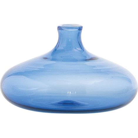 Petit Vase Un Fiore En Verre Borosilicaté Soufflé À La Main, Design Élégant Bleuâtre, Capacité 19 Cl, Idéal Comme Décoration Pour Votre Maison. (1/5)