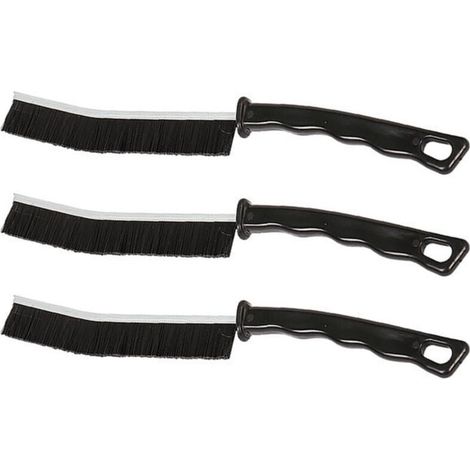 3-teiliges Dachrinnenreinigungsbürsten-Set, Badreinigungsbürste, Fliesenfugenbürste, Bürste mit steifen Borsten für Fensterfugen, Badezimmer, Toilette, Küche (1/4)