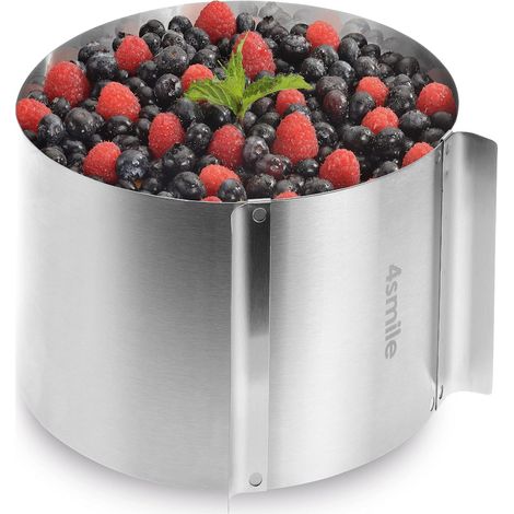 Moule à gâteau - Cercle à pâtisserie - Ajustable, rond, en acier inoxydable, 15 à 30 cm - Accessoire de pâtisserie (1/5)