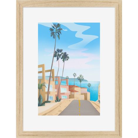 Image encadrée Escapade 30x40 cm recyclable, visuel imprimé sans solvant - fabriqué en France (1/4)