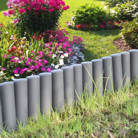 Palisade Espot 10er Set Beetumrandung 270cm Dunkelgrau [casa.pro] (1/7)