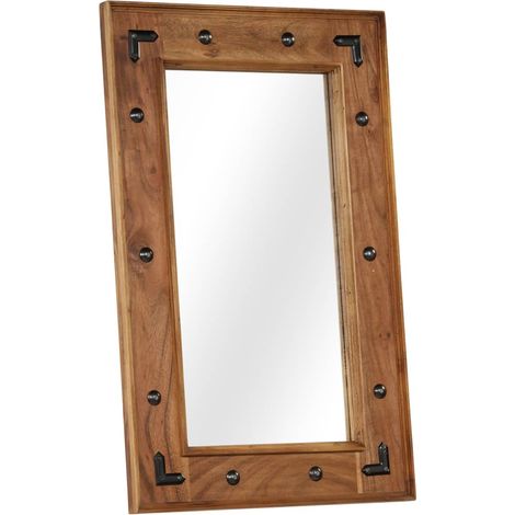 Maison Exclusive - Spiegel Akazienholz Massiv 50x80 cm