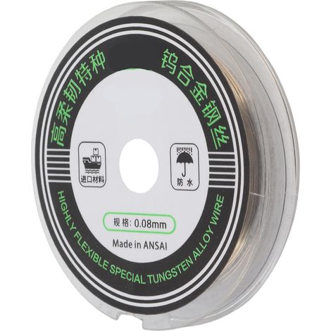 Hilo de corte de molibdeno de 100 m para reparar separadores de pantallas LCD (0,08 mm x 100 m)