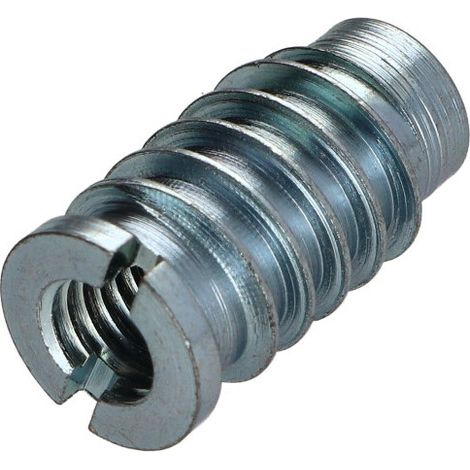 Insert fileté bois fendu M8 13X25 Acier zingué-200 pièces