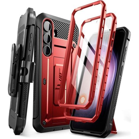 Coque intégrale robuste pour Samsung Galaxy S24 5G avec clip ceinture et support (1/5)