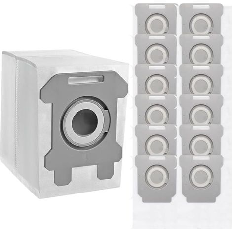 Packung mit 12 Staubsaugerbeuteln, kompatibel mit den iRobot Roomba Modellen i7, i7+, i7 Plus, E5, E6, s9 und s9+. Ersatzbeutel für die Roomba Clean Base Saugstation. (1/5)