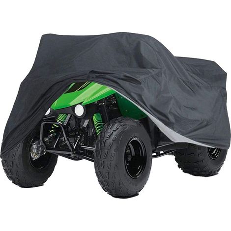 Cover of Protection for Motorcycle Quad ATV, 210D Taffetas of Polyester Tarp Protection for Outdoor Waterproof Anti -UV,Silver,182111116cm (1/5)