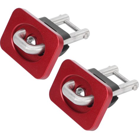2pcs ancres d'arrimage en acier inoxydable pour ridelles de camion, remplacement pour Chevy Silverado Colorado, couleur rouge (1/5)