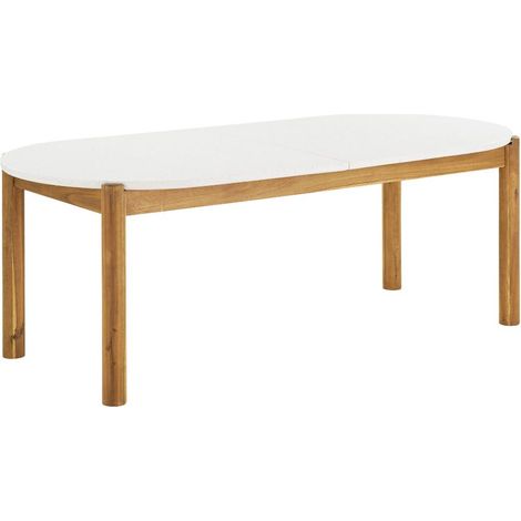 Tirsa Gartentisch 95x210cm natur, weiß.